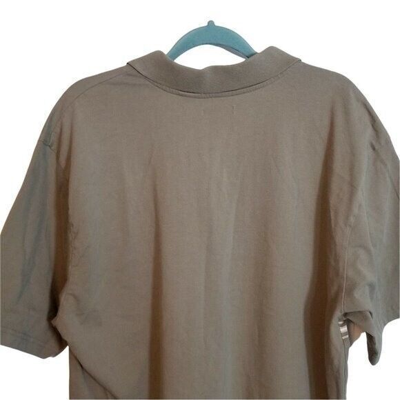 Knights Bridge Mens Sz XL Gray Green Striped Short Sleeve Polo Shirt - Picture 4 of 9